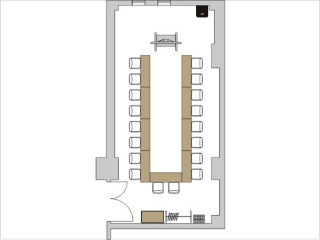 コの字形式のレイアウト