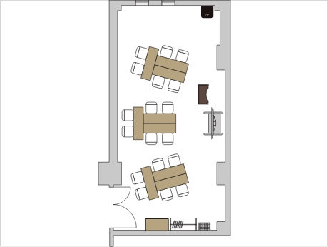 島形式のレイアウト
