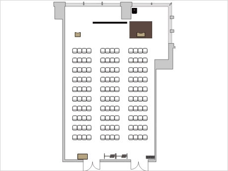 シアター形式のレイアウト