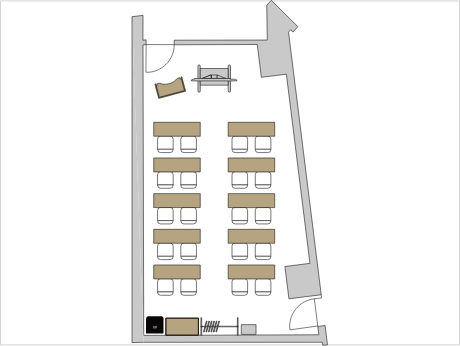 スクール形式のレイアウト