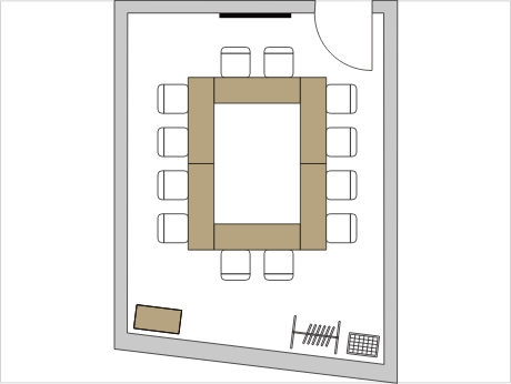 ロの字形式のレイアウト