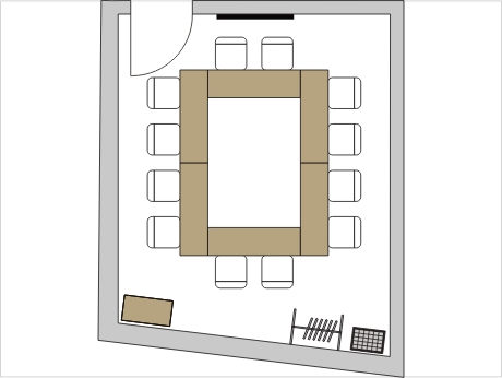 ロの字形式のレイアウト