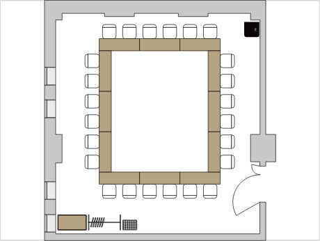 ロの字形式のレイアウト