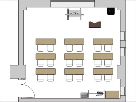 スクール形式のレイアウト