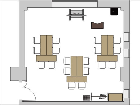 島形式のレイアウト